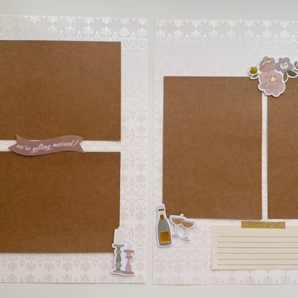 12x12 Premade Wedding Scrapbook, Bride and Groom Gift, Wedding Gift - Picture 9 of 15